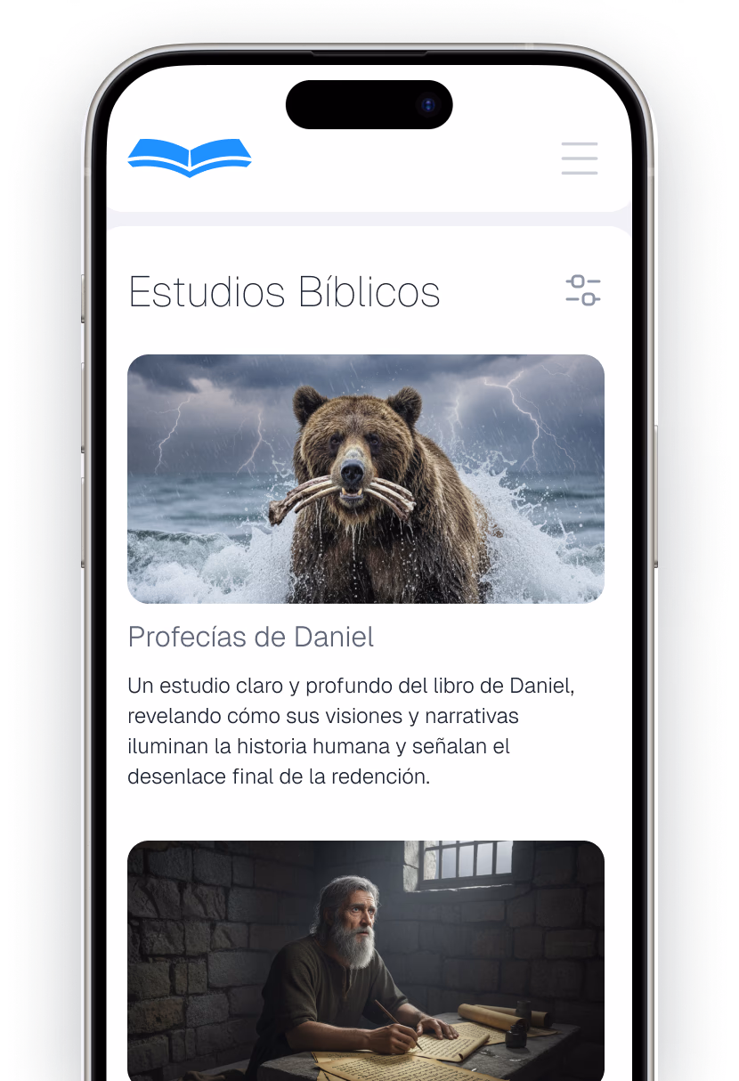 Pantalla del sitio con estudios