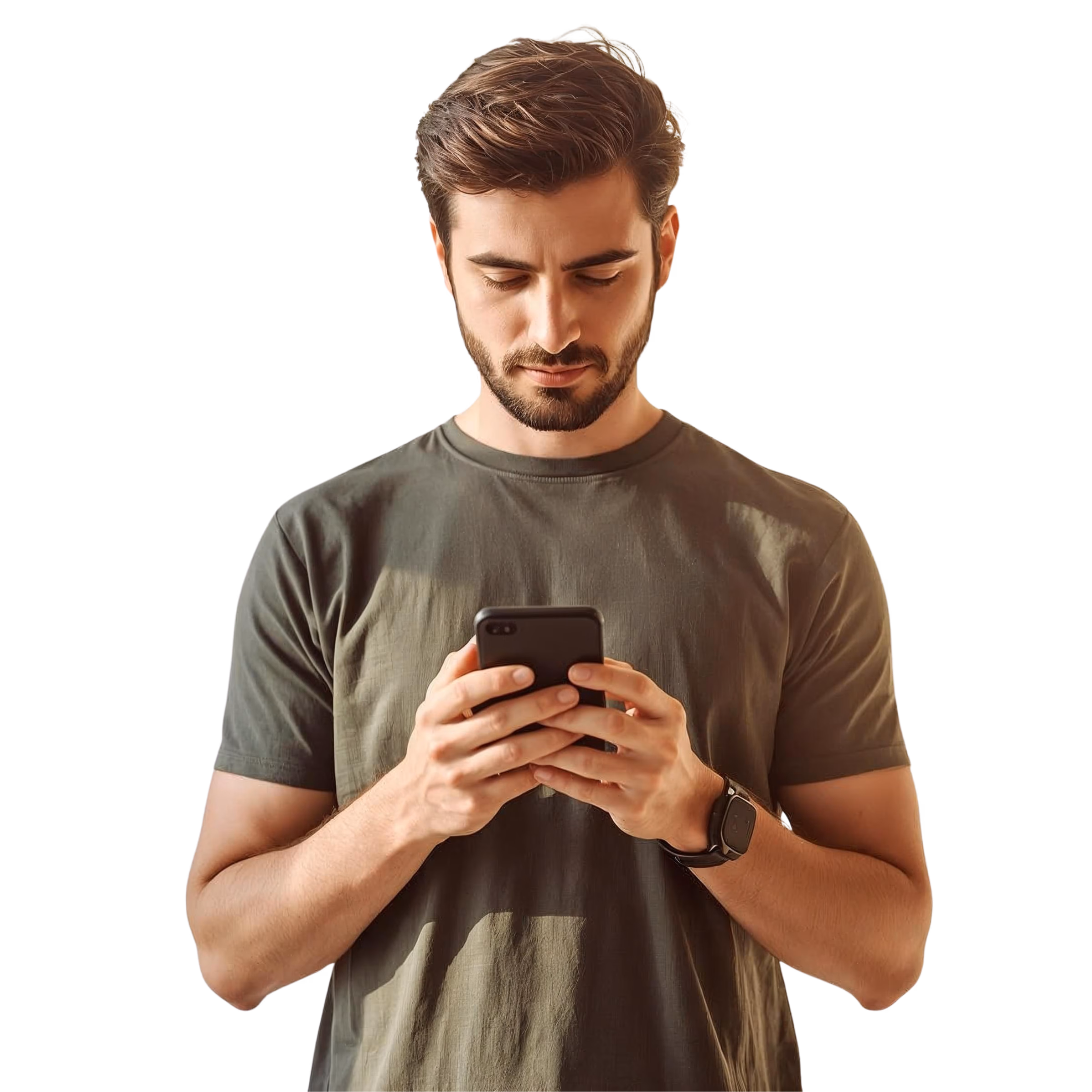 Telefonuyla Kutsal Kitap çalışan bir kadın